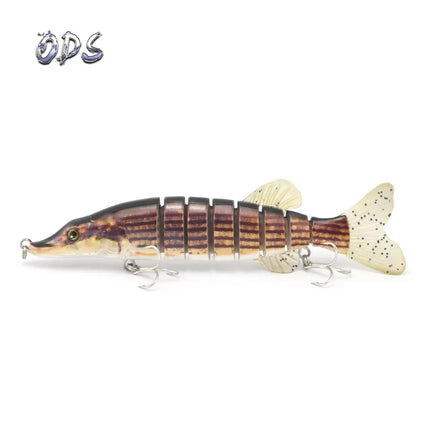 Best Product Prize Adwarded At China Fish Super Flexible 9 segmented Pike Muskie lure 8" Pike Walleye Fishing Lures Lureswholesale