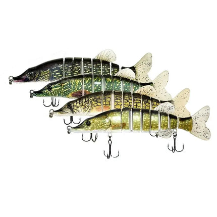 Best Product Prize Adwarded At China Fish Super Flexible 9 segmented Pike Muskie lure 8" Pike Walleye Fishing Lures Lureswholesale