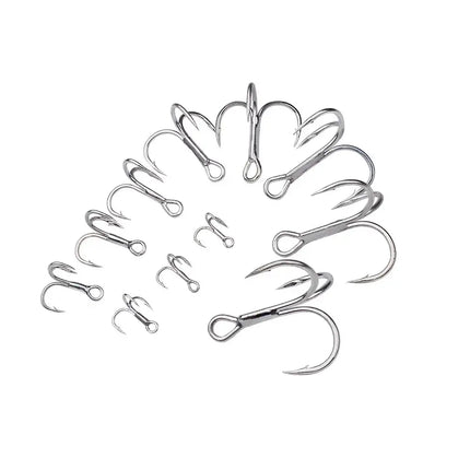 Blood Treble Fishing Hook High Carbon Steel Fish Hooks High Strength Bright Tin Three Hooks Tackle 8011 Lureswholesale