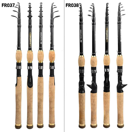 Carbon Spinning Rod 1.8m-2.7m Super Light 6-7 Sections H Action Telescopic Pole Carbon Fiber Sea Saltwater Fishing Rod Lureswholesale