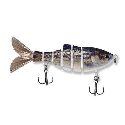 Chinese OEM artificial fish spinner casting fishing lure hard plastic Material 6 segment shad swimbait lure for fishing Lureswholesale