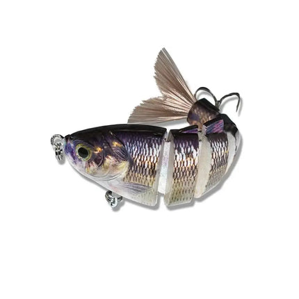 Chinese OEM artificial fish spinner casting fishing lure hard plastic Material 6 segment shad swimbait lure for fishing Lureswholesale