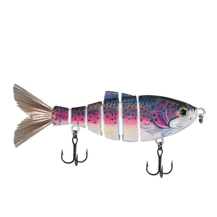 Chinese OEM artificial fish spinner casting fishing lure hard plastic Material 6 segment shad swimbait lure for fishing Lureswholesale