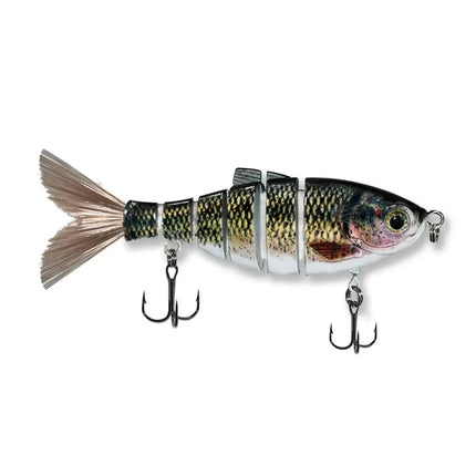 Chinese OEM artificial fish spinner casting fishing lure hard plastic Material 6 segment shad swimbait lure for fishing Lureswholesale