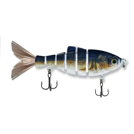 Chinese OEM artificial fish spinner casting fishing lure hard plastic Material 6 segment shad swimbait lure for fishing Lureswholesale