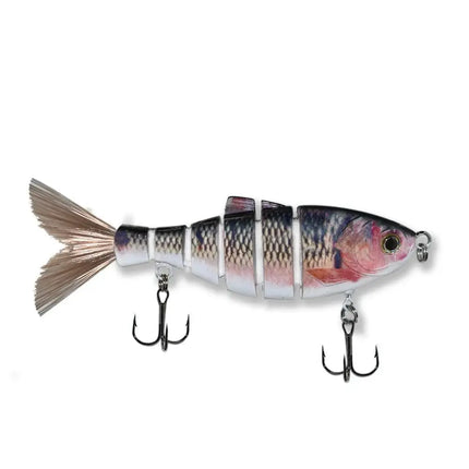 Chinese OEM artificial fish spinner casting fishing lure hard plastic Material 6 segment shad swimbait lure for fishing Lureswholesale