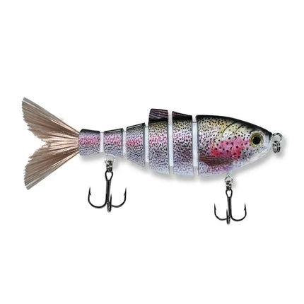 Chinese OEM artificial fish spinner casting fishing lure hard plastic Material 6 segment shad swimbait lure for fishing Lureswholesale