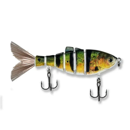 Chinese OEM artificial fish spinner casting fishing lure hard plastic Material 6 segment shad swimbait lure for fishing Lureswholesale