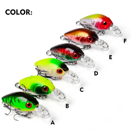 Crank Mini Bait Floating Fishing Lure 4.5cm 3.5g 3D Eyes Lifelike Bass Lure for Tout Fishing Tackle Lureswholesale