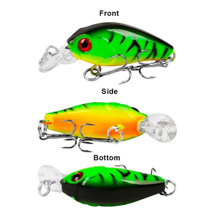 Crank Mini Bait Floating Fishing Lure 4.5cm 3.5g 3D Eyes Lifelike Bass Lure for Tout Fishing Tackle Lureswholesale