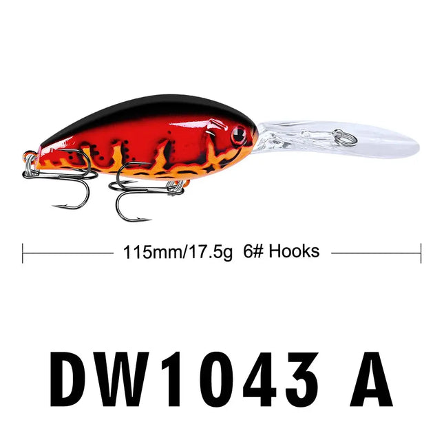 Crankbait Fishing Lures 115mm 17.5g Plastic Hard Bait Floating Wobblers Artificial Crank Plastic Lures Lureswholesale