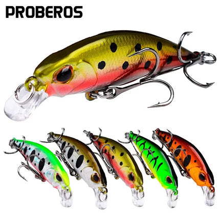 Deep Sinking Minnow Fishing Lure 5.3cm 4.6g Plastic Hard Bait Crankbait Bass Fishing Tackle Lureswholesale