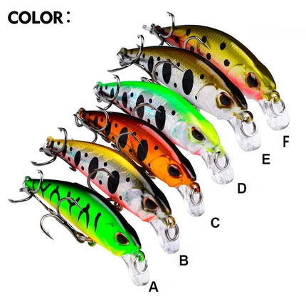 Deep Sinking Minnow Fishing Lure 5.3cm 4.6g Plastic Hard Bait Crankbait Bass Fishing Tackle Lureswholesale