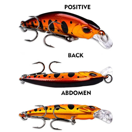 Deep Sinking Minnow Fishing Lure 5.3cm 4.6g Plastic Hard Bait Crankbait Bass Fishing Tackle Lureswholesale