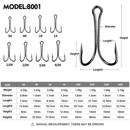 Double Hooks High Carbon Steel Long Shaft Hook for Artificial Baits Wobblers Soft Lure Fishing Tackle Lureswholesale