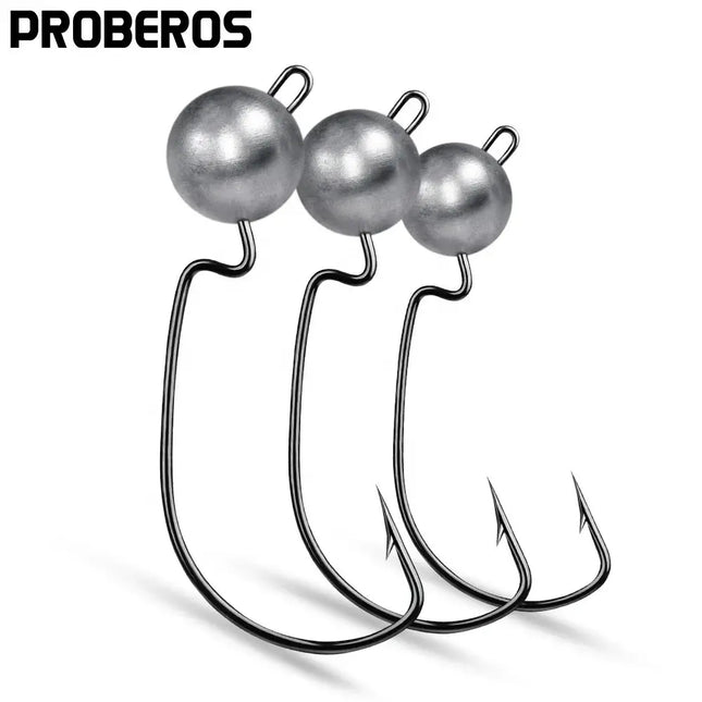 Exposed Lead Fishing Jig Hooks Round Head Jigging Hook Jig Soft Baits Fish Hook Fishing Tackle 5pcs/bag Lureswholesale