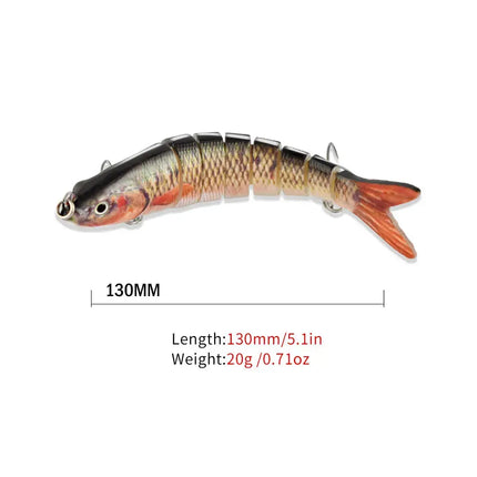 Factory Wholesale 8 segment Hard Body Bait Multi Jointed Swimbait Fishing Lure Wobblers for Fishing Lureswholesale