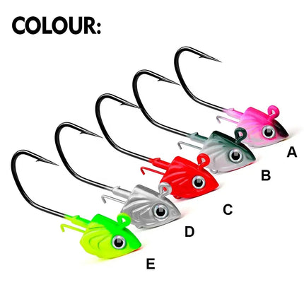 Fish Jig Head Fishing Hook 30g 35g 45g Offset Sinker Soft Worm Hook for Bass Carp Fishing Tackle Lureswholesale