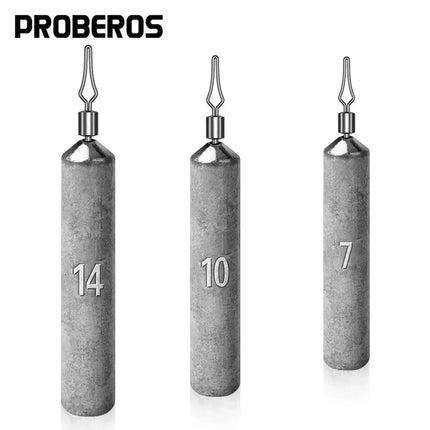 Fishing Drop Shot Weights Lead Skinny Sinkers with Barrel Swivels Pencil Weight Bass Fishing Lead Sinker Lureswholesale