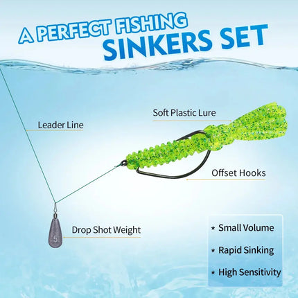 Fishing Drop Shot Weights Rig Kit Sinkers Trokar with Lead for Bass Fishing Tackle Lureswholesale