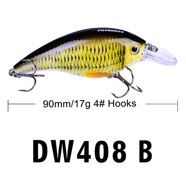 Fishing Lure Crank Wobblers Minnow Artificial Bass Bait 9cm 16.5g Square Bill Crankbait Hard Lures Lureswholesale