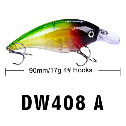 Fishing Lure Crank Wobblers Minnow Artificial Bass Bait 9cm 16.5g Square Bill Crankbait Hard Lures Lureswholesale