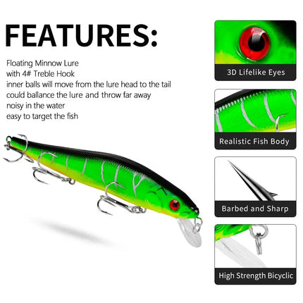 Fishing Lure Wholesale 14cm 23g Floating Minnow Lure Hard Bait Beach Pesca Bass Fishing Jerkbait Lureswholesale