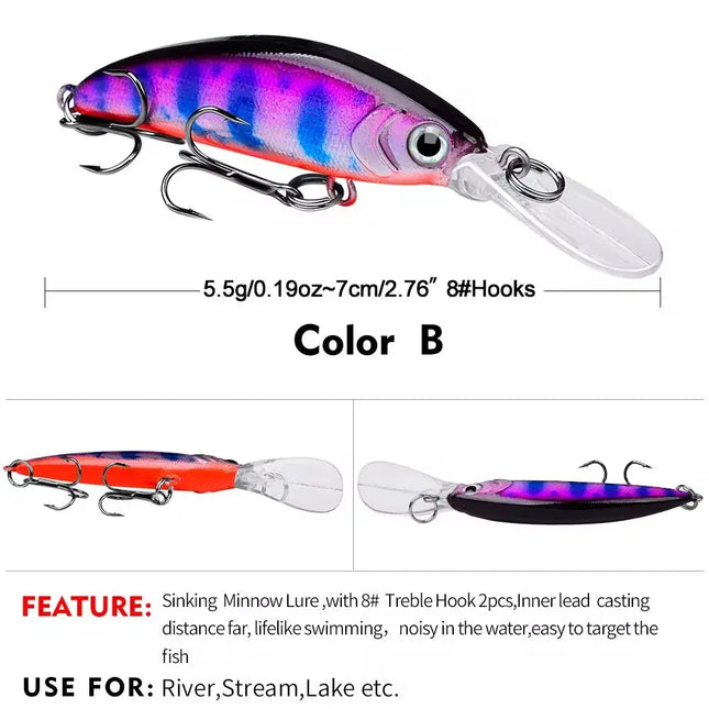 Fishing Lures Hard Baits Small Minnow Sinking Jerkbaits for Bass Hard Body Lure Lureswholesale