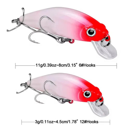 Fishing Minnow Lure 11g/3g Small Fat Plastic Crankbait Propeller Artificial Bait Lureswholesale