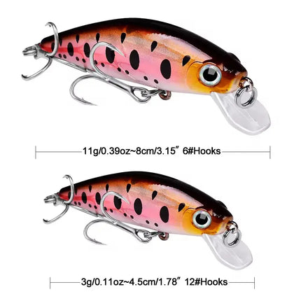 Fishing Minnow Lure 11g/3g Small Fat Plastic Crankbait Propeller Artificial Bait Lureswholesale