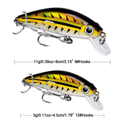 Fishing Minnow Lure 11g/3g Small Fat Plastic Crankbait Propeller Artificial Bait Lureswholesale