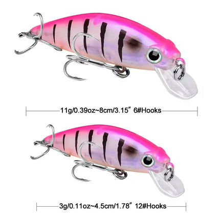 Fishing Minnow Lure 11g/3g Small Fat Plastic Crankbait Propeller Artificial Bait Lureswholesale