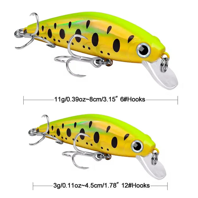 Fishing Minnow Lure 11g/3g Small Fat Plastic Crankbait Propeller Artificial Bait Lureswholesale