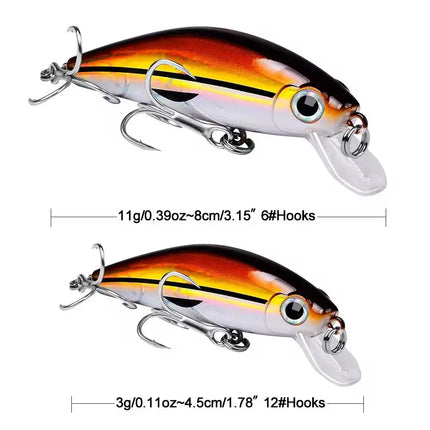 Fishing Minnow Lure 11g/3g Small Fat Plastic Crankbait Propeller Artificial Bait Lureswholesale