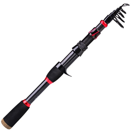 Fishing Rod and Reel Combo Carbon Fiber Telescopic Pole with Spinning Baitcasting Reel Kits Bass Fishing Tackle Set Lureswholesale