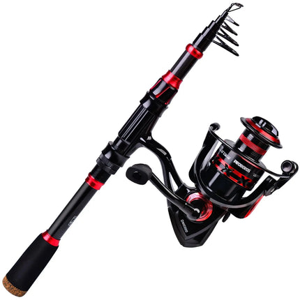 Fishing Rod and Reel Combo Carbon Fiber Telescopic Pole with Spinning Baitcasting Reel Kits Bass Fishing Tackle Set Lureswholesale