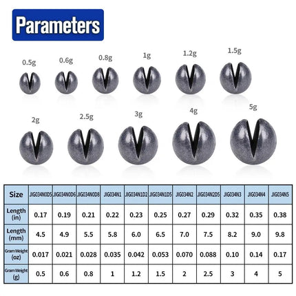 Fishing Weights Sinkers Lead Split Shot Weights Removable Round Fishing Sinkers Lureswholesale