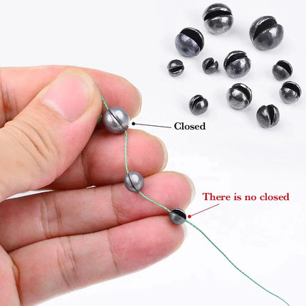 Fishing Weights Sinkers Lead Split Shot Weights Removable Round Fishing Sinkers Lureswholesale