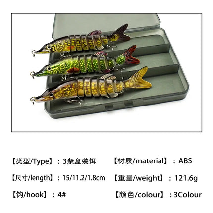 Fishing lure kit wholesale box pack hard fishing baits segmented lure set fishing lure packaging Lureswholesale