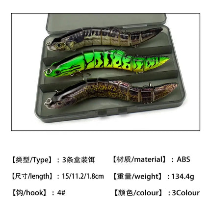 Fishing lure kit wholesale box pack hard fishing baits segmented lure set fishing lure packaging Lureswholesale