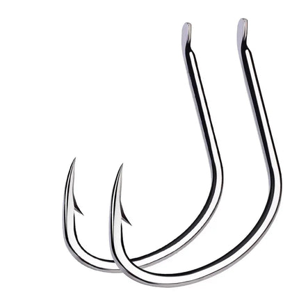 Flatted Fishing Hooks Sea Pike Single Fish Hook High Carbon Steel Assist Jig FishHook Saltwater Fishing Hook Lureswholesale