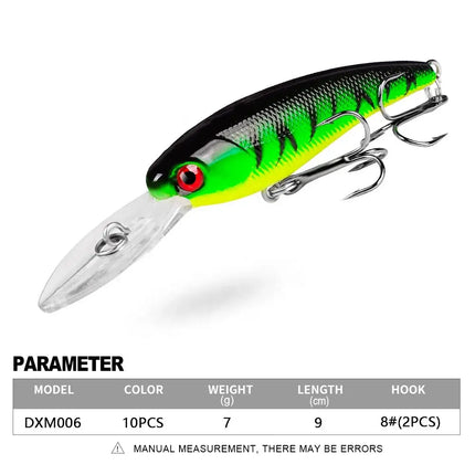 Floating Bass Fishing Lure 9cm 7g Artificial Plastic Hard Bait Crankbait with Treble Hook Wobbers Wholesale Lureswholesale