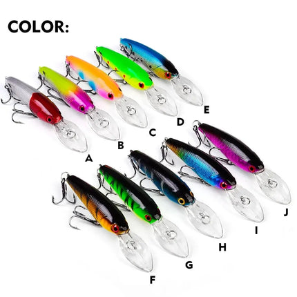 Floating Bass Fishing Lure 9cm 7g Artificial Plastic Hard Bait Crankbait with Treble Hook Wobbers Wholesale Lureswholesale