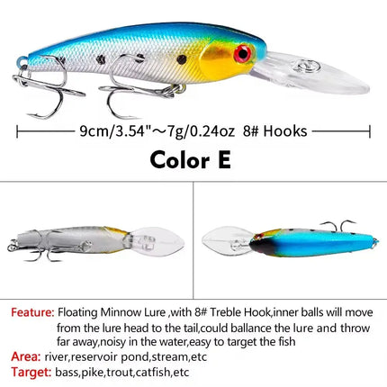 Floating Bass Fishing Lure Artificial Plastic Jerkbait Sinking Lure Set Hard Baits Lureswholesale