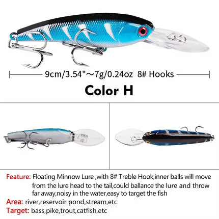 Floating Bass Fishing Lure Artificial Plastic Jerkbait Sinking Lure Set Hard Baits Lureswholesale