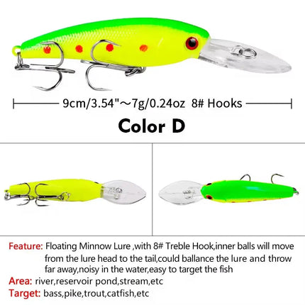 Floating Bass Fishing Lure Artificial Plastic Jerkbait Sinking Lure Set Hard Baits Lureswholesale