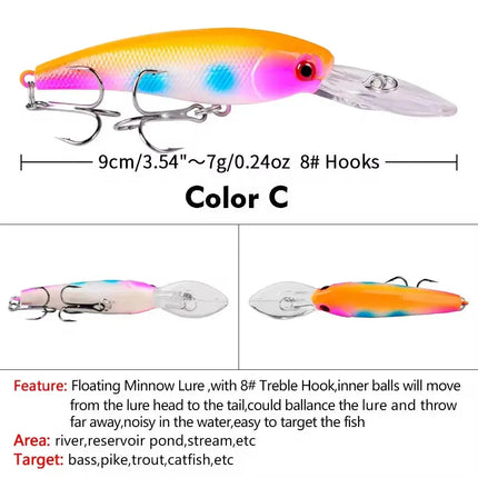 Floating Bass Fishing Lure Artificial Plastic Jerkbait Sinking Lure Set Hard Baits Lureswholesale