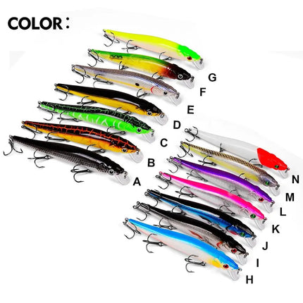 Floating Fishing Lure 12cm/15g Minnow Crankbait Wobblers 3D Eyes Artificial Bait Swimbait for Bass Lureswholesale