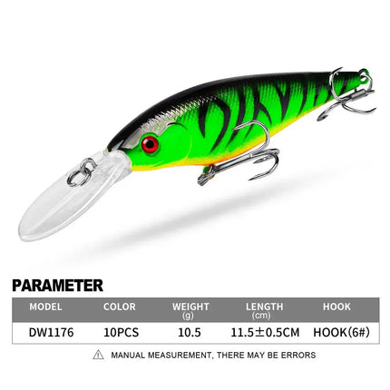 Floating Hard Minnow Lures 11.5cm 10.5g Swimbait Pike Hard Bait for Bass Fishing Lure Isca Pesca Artificial Bait Lureswholesale