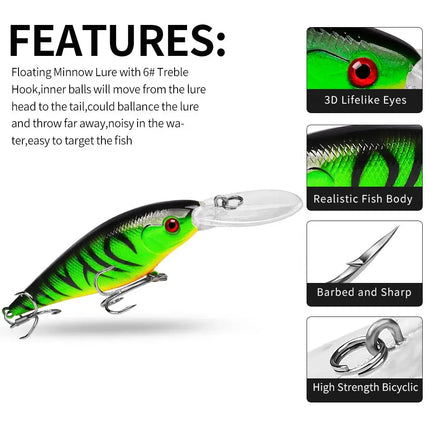 Floating Hard Minnow Lures 11.5cm 10.5g Swimbait Pike Hard Bait for Bass Fishing Lure Isca Pesca Artificial Bait Lureswholesale